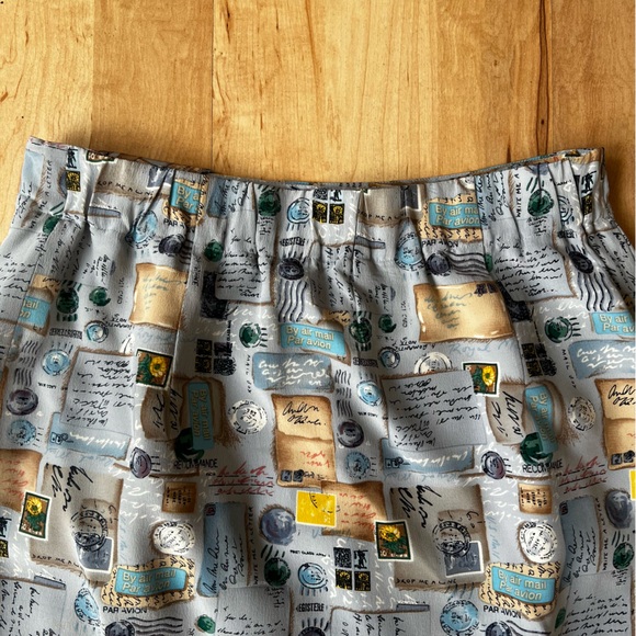 Vintage 90s vintage 100% Silk Mail Wrap Skirt - Picture 6 of 14